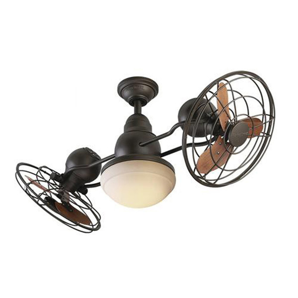 Litex Industries 44" Double Header Bronze Finish Ceiling Fan Includes Remote Control JP13EB6CRS